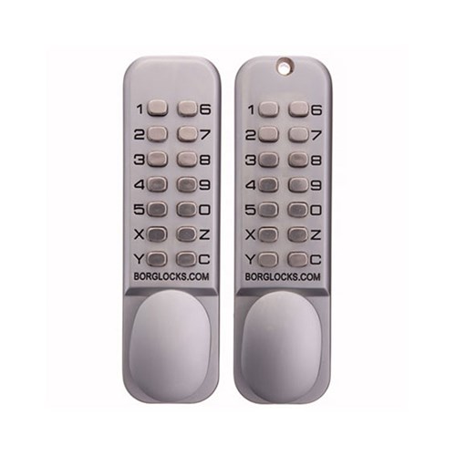 Borg Mechanical Digital Door Lock with Knob Back to Back Keypads Satin Chrome - BL2020SC