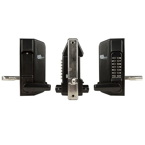 Borg Mechanical Digital Gate Lock with Anti Climb Case Lever Marine Grade Black - BL3400GATE