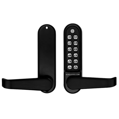 Borg Mechanical Digital Door Lock with DDA Lever Easicode Pro Marine Grade Black - BL5401DDAMGPROECP