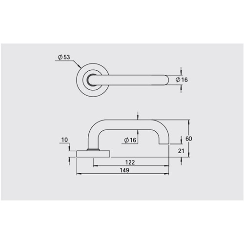 Dormakaba Furniture Coastal Round Rose Pair with 70 Lever SSS - 4300/70SSS 9455010701101