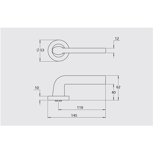 Dormakaba Furniture Vision Round Rose Pair with 10 Lever SX - 8300/10SX