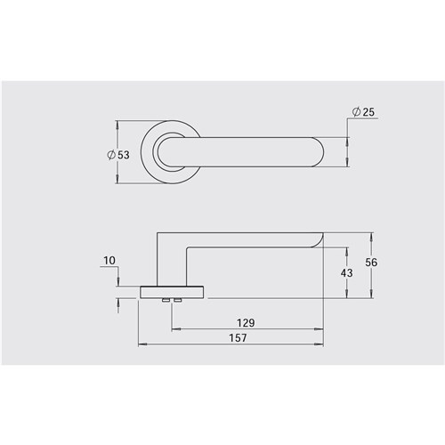 Dormakaba Furniture Vision Round Rose Pair with 17 Lever SX - 8300/17SX