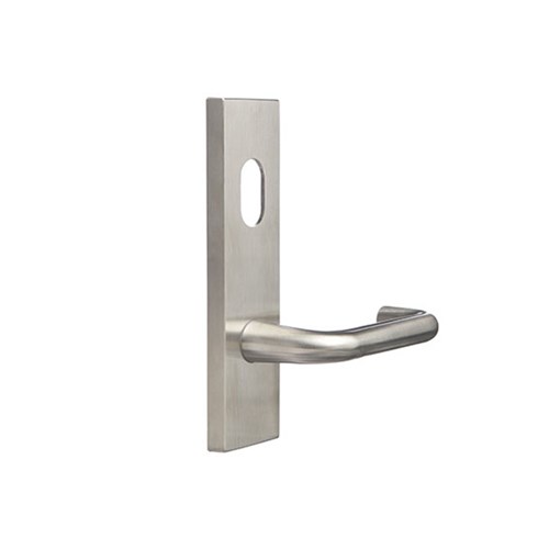 Dormakaba Furniture Square End Plate Concealed Fix with Cylinder Hole and Noosa Lever SSS - 6600/30 SSS