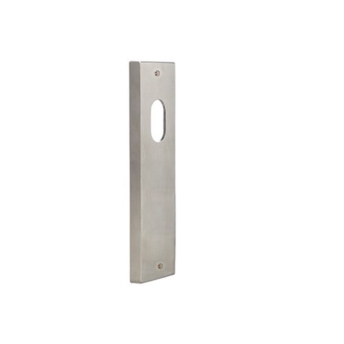 Dormakaba Square End Plate Furniture Internal Cylinder Hole - No Lever Satin Stainless Steel - 6611SSS