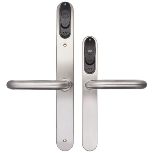 SALTO DOUBLE READER EURO ESCUTCHEON w-/ U LEVERS (30 - 40MM DOORS)