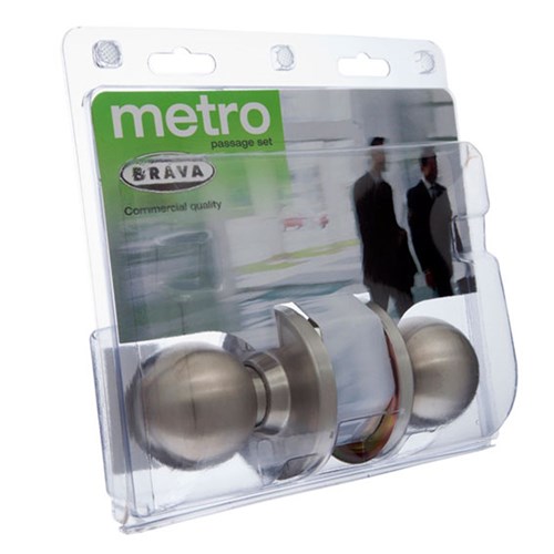 BRAVA METRO PASSAGE KNOB 3082 70MM SS DP