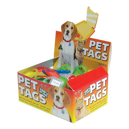 KEVRON MINI TAG ID33 MIX'D PET TAG DISPLAY BOX Pkt