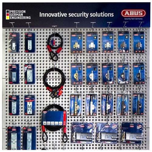 ABUS PROF RETAIL DISPLAY KIT CABLE CHAIN HASPS KG WINDOW