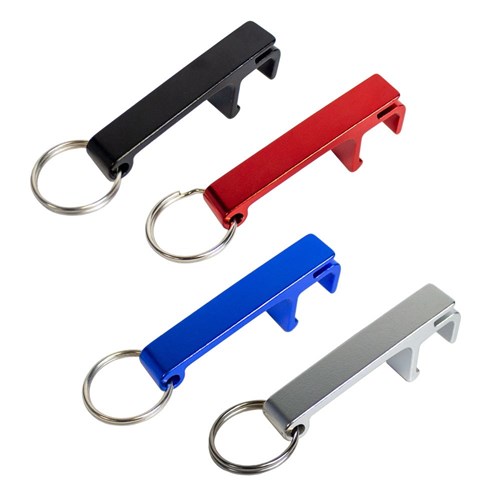 Lucky Line Bottle Opener and Phone Stand Key Ring with Split Ring in Assorted Colours Card of 12 - 87712