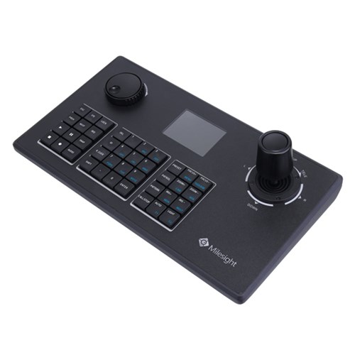 Milesight PTZ Network Keyboard, PoE & 12vDC support, RJ45 & RS232 connection, up to 100 devices
