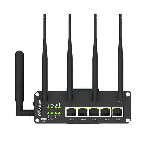Milesight UR75 5G Series Industrial Router, GPS, PoE, Wi-Fi - UR75-500GL-G-P-W