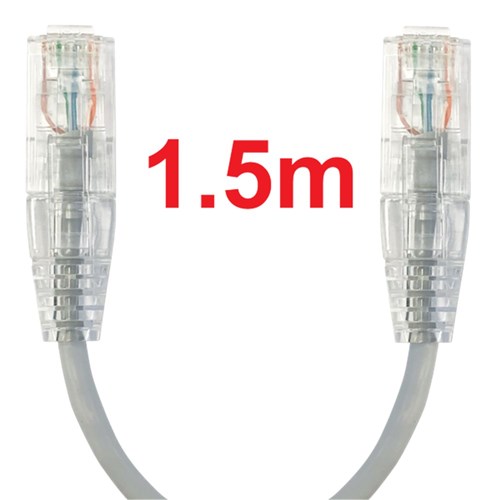 Neptune Cat6 Ultra-Thin Patch Lead, 1.5m, White