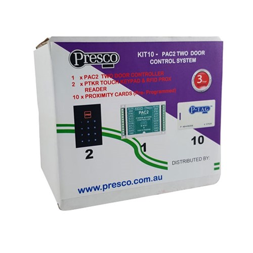 PRESCO TWO DOOR PIN / PROX KIT including 10 CARDS