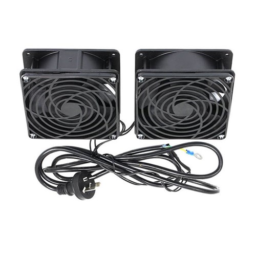 Redback Cooling Fans x 2 with Plug, suits Wall Mounted Cabinets