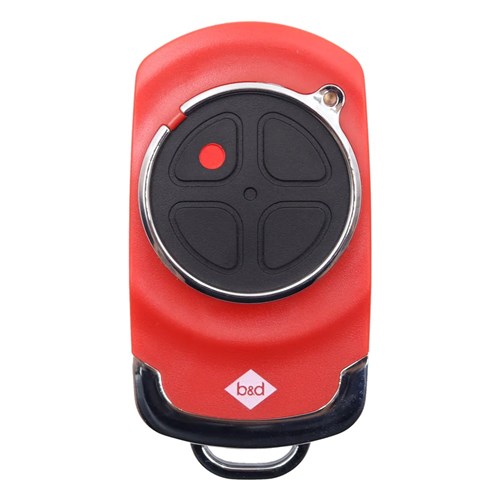 B&D Remote for Garage Doors with 4 Buttons and Tri-Tran+ Red - TB-7