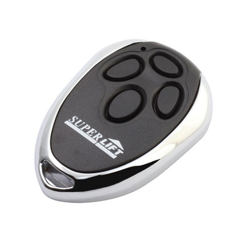 Superlift Garage Door Remote with 4 Buttons in Black and Chrome - SDO-3