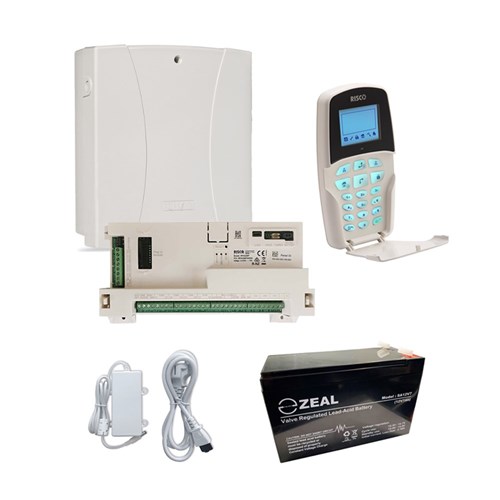 RISCO LightSYS+ Alarm Kit with Standard LCD Keypad, Enclosure, Power Supply and Backup Battery