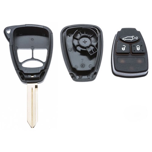 Silca Automotive Key and Remote Replacement Shell for 3 Button Chrysler CY24 Profile CR24RS8
