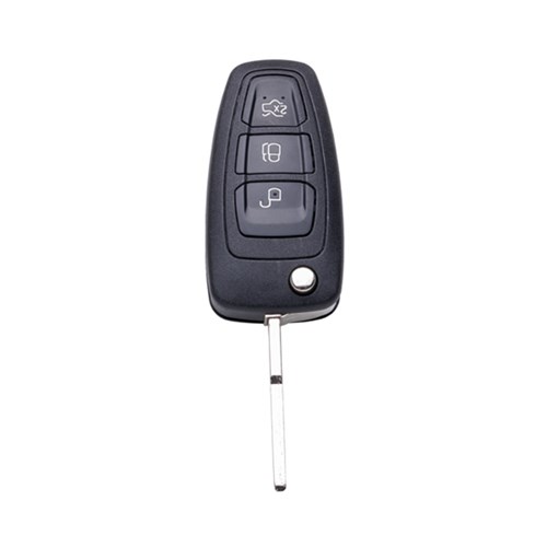 Silca Automotive Key and Remote Complete Replacement Flip Shell for Ford 3 Button HU101 Profile HU101BRS8