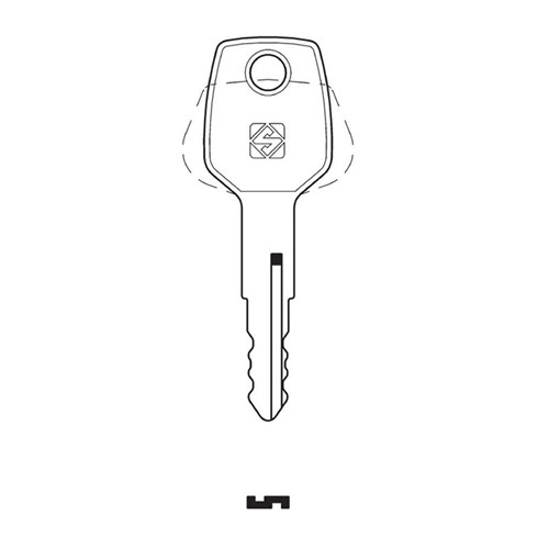 Silca Key Blank for Komatsu and Other Earthmoving Equipment Precut to 777 - KOM2