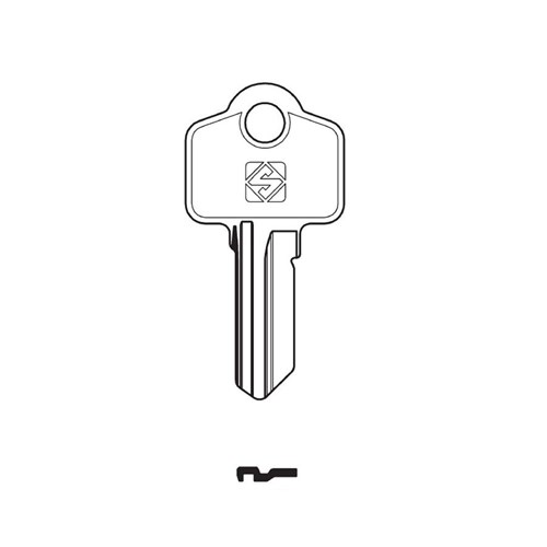 Silca LW35 Key Blank for Lockwood and Whitco Cylinders