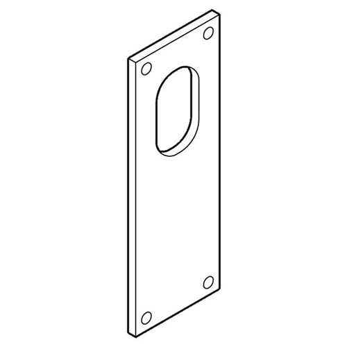 BDS Scar Plate for Oval 570 Cylinder with Cut Out Pop Rivet Fixing 35x100x1.5mm in SSS - SP570H