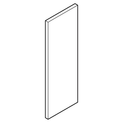 BDS Scar Plate for Oval 570 Cylinder without Cut Out with Adhesive Fixing 35x100x1.5mm in SSS - SP570NH