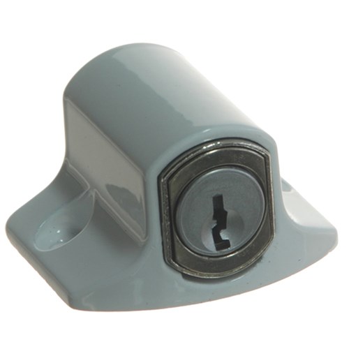 Whitco Mini Push Lock CYL4 Profile for Sliding Windows in White - W2208116C4