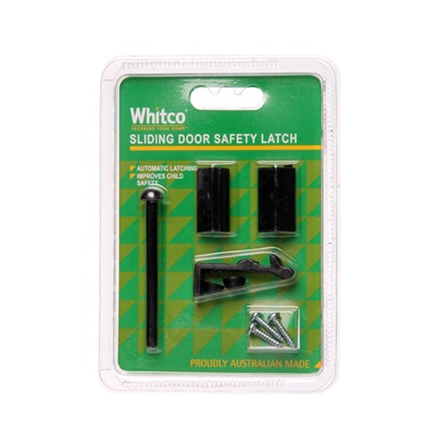 Whitco Sliding Door Safety Latch in Black Display Pack - W826017